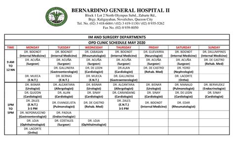 bernardino hospital zabarte contact number|OPD .